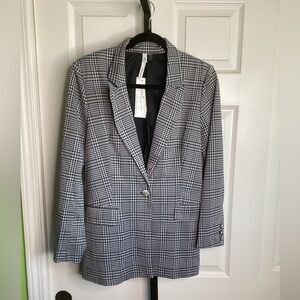 NY Collection Monochrome Houndstooth Blazer, size LP, NWT